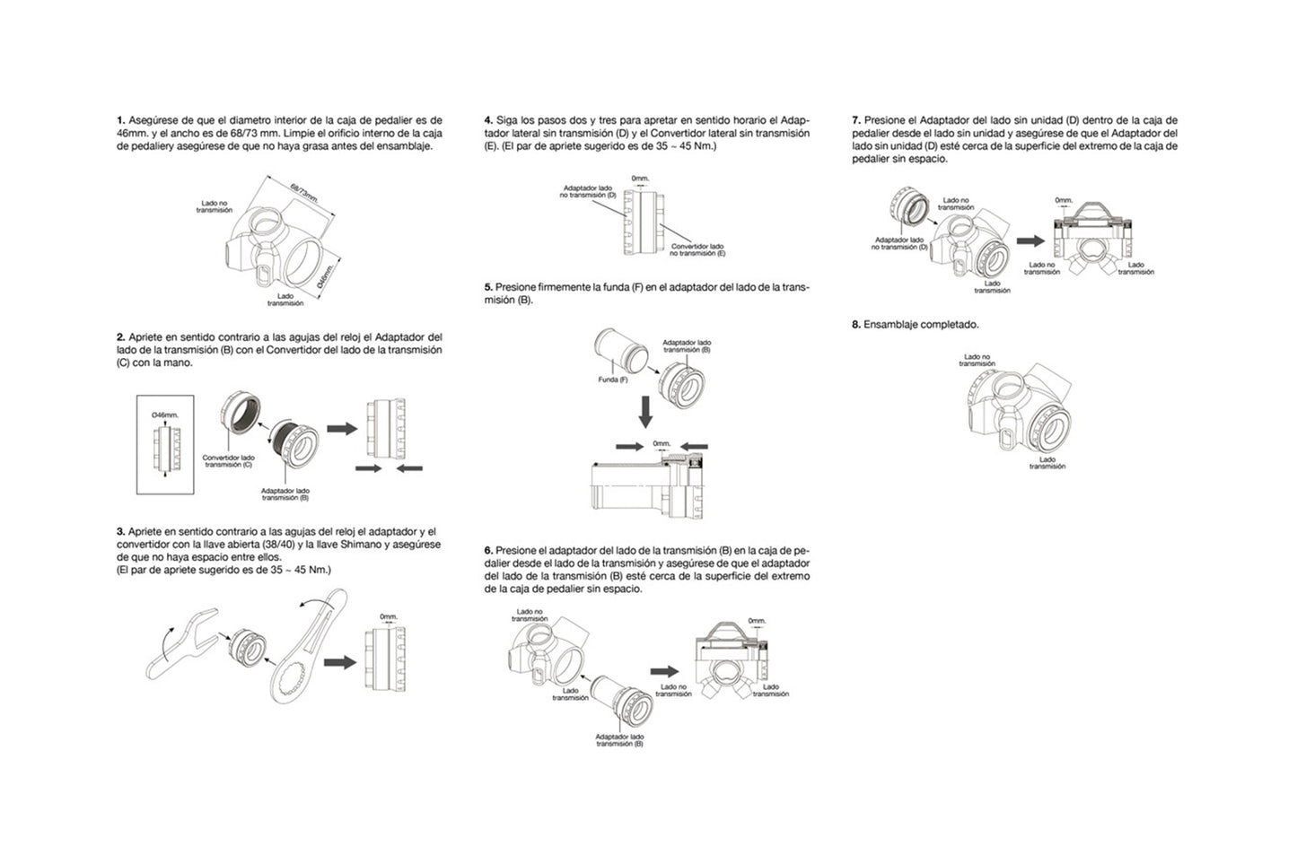 Massi - Adaptador Press fit 30-BSA 68/73MM