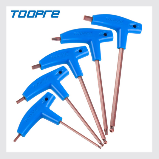 Toopre Juego de Llave Torq T25 con Allen 3/4/5/6 Mango tipo T