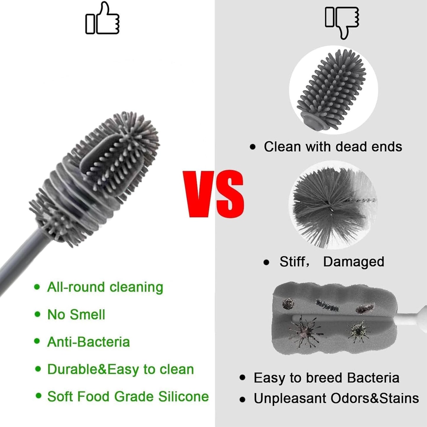 Prestigio - Bottle Brush - Cepillo de silicona para botellas