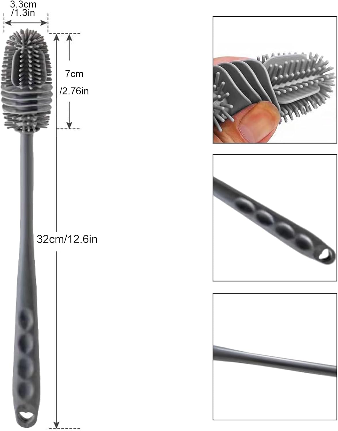 Prestigio - Bottle Brush - Cepillo de silicona para botellas
