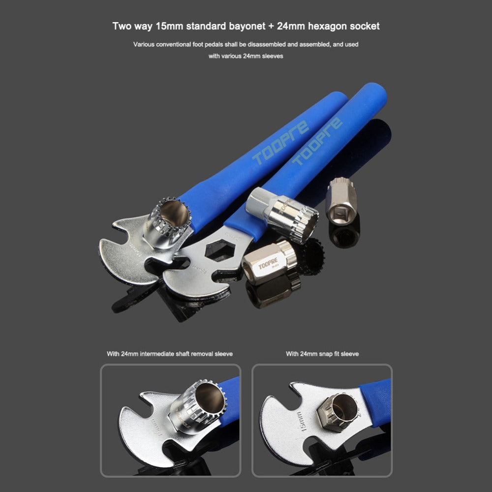 Toopre - Toopre – Llave de dado y pedal 15mm y 24mm para Shimano