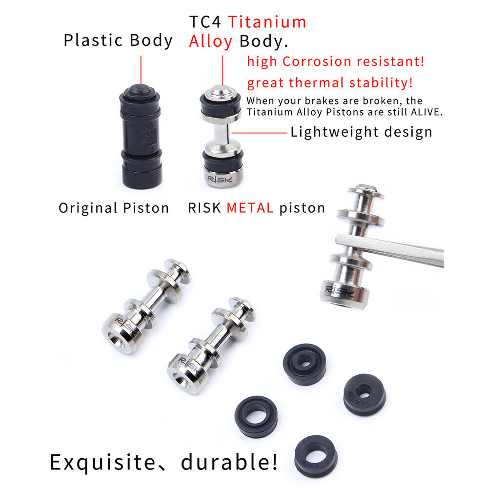 Risk - Piston de Freno - Titanio para Shimano - Modelo SLX/XT