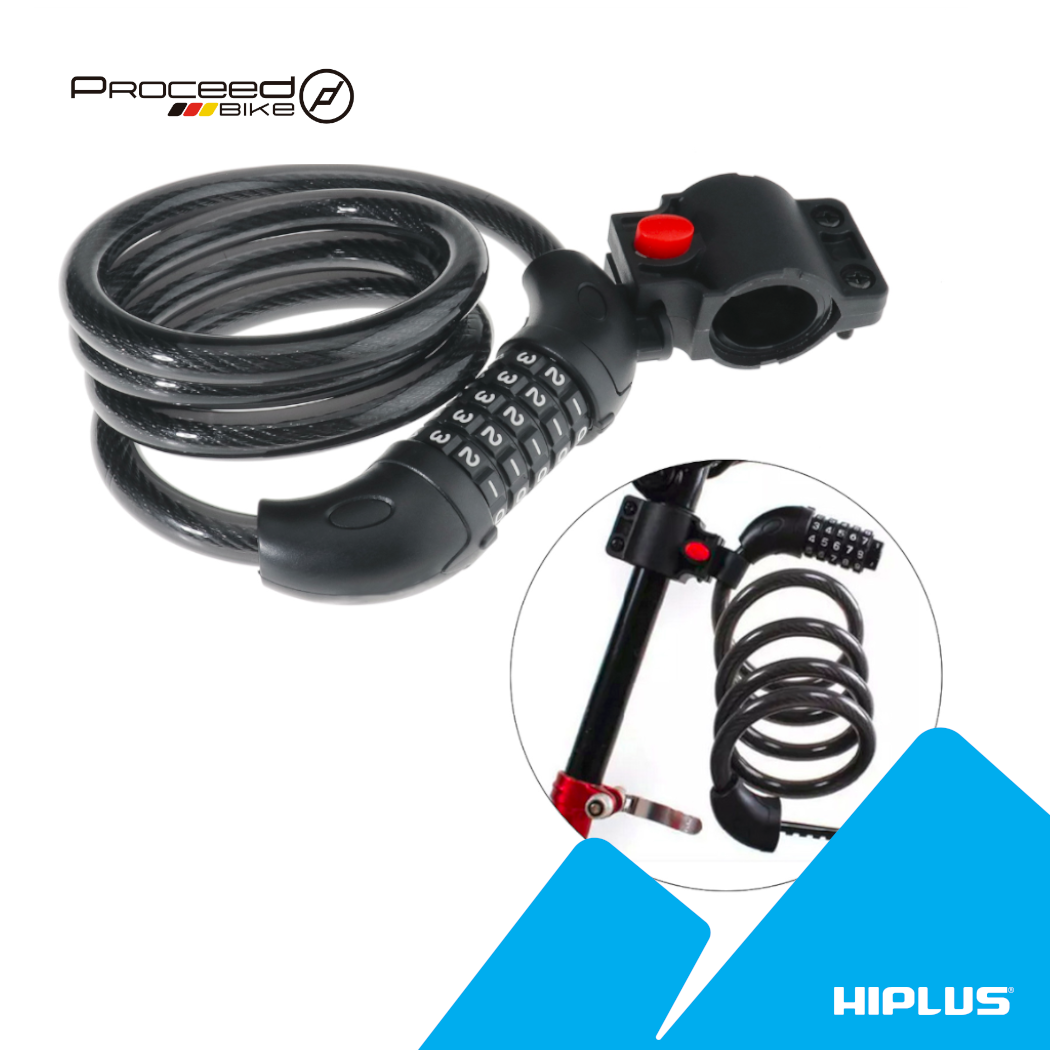 Proceed - Candado Messenger Granit Plus 10mm x 1m - 4 digitos