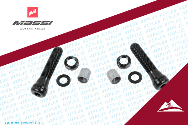 Massi - Par de válvulas Tubeless Schrader/AV