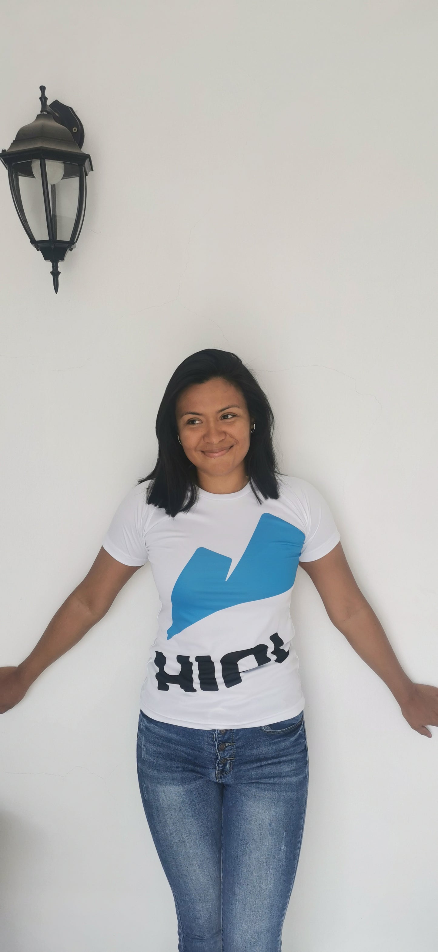 Hiplus - Polera DriFit Running - blanco - damas