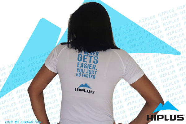Hiplus - Polera DriFit Running - blanco - damas