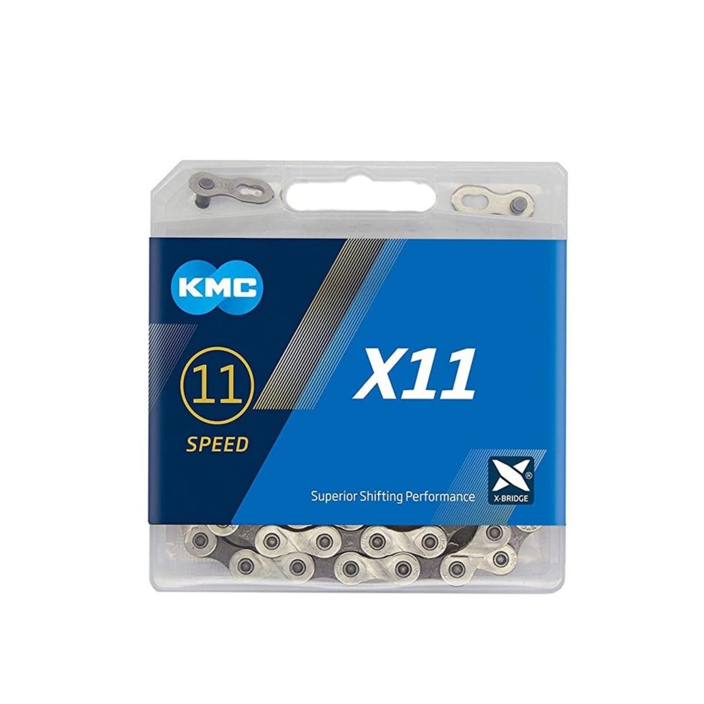 KMC - Cadena X11  plata/negro - 11v