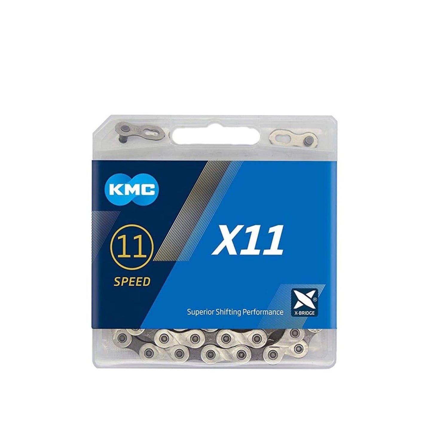 KMC - Cadena X11  plata/negro - 11v