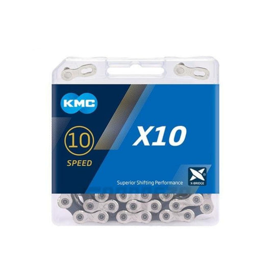 KMC - Cadena X10 plata/negro - 10v