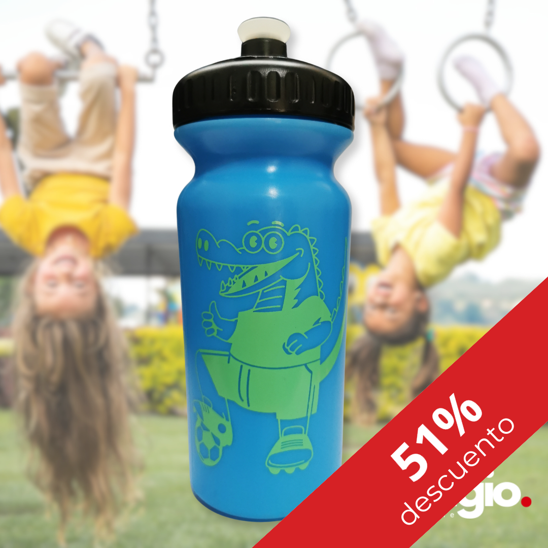 Prestigio - Kids Bottle - Tomatodo 350ml celeste "Soñar en Grande" - tapa fox