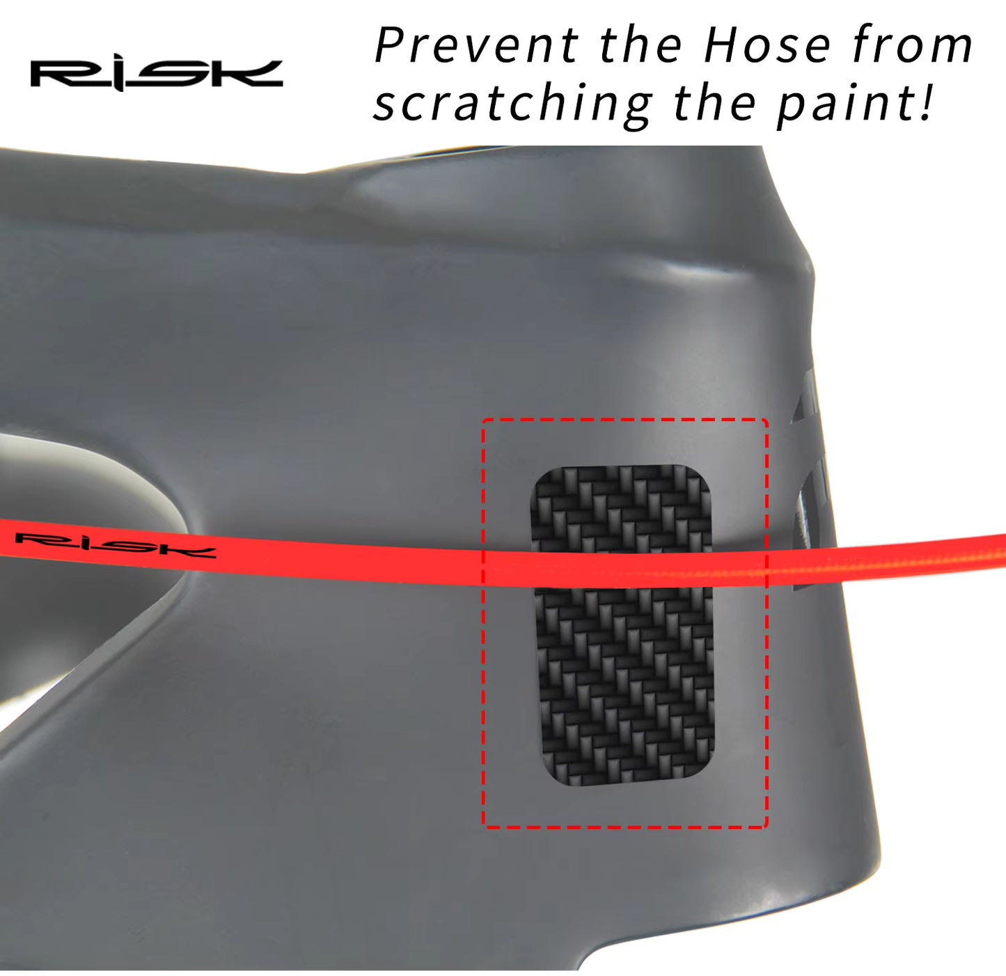 Risk - Adhesivo Protector de vaina – Chain Stay Sticker + 2x Hose Sticker