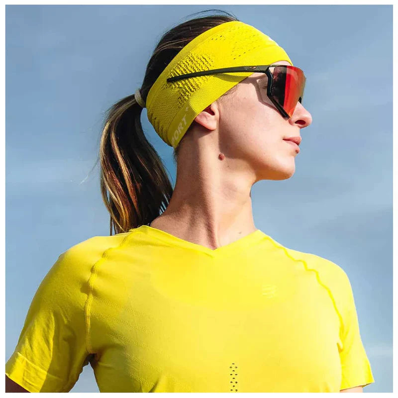 Compressport - Headband yellow on/off