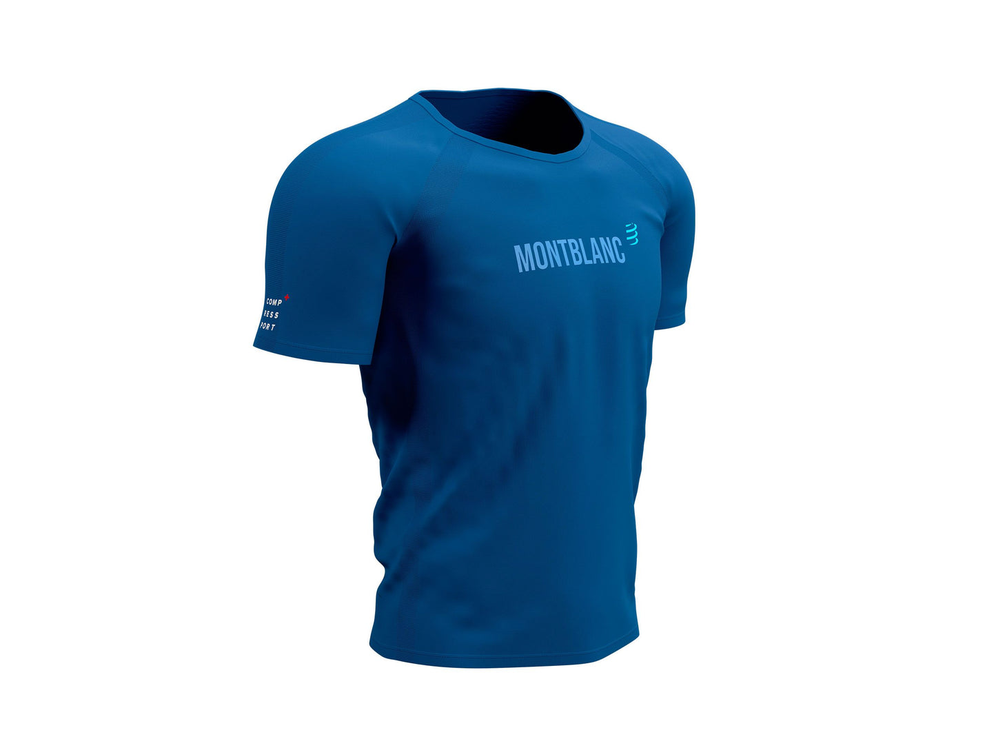 Compressport - Training Tshirt SS Mont Blanc 2021 - talla L - Blue